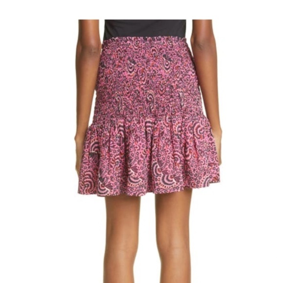 NWT A.L.C. Kade Floral Smocked Mini Skirt In Pink Multi - Picture 2 of 8